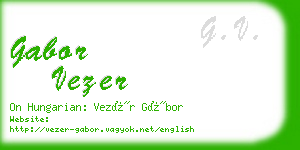 gabor vezer business card